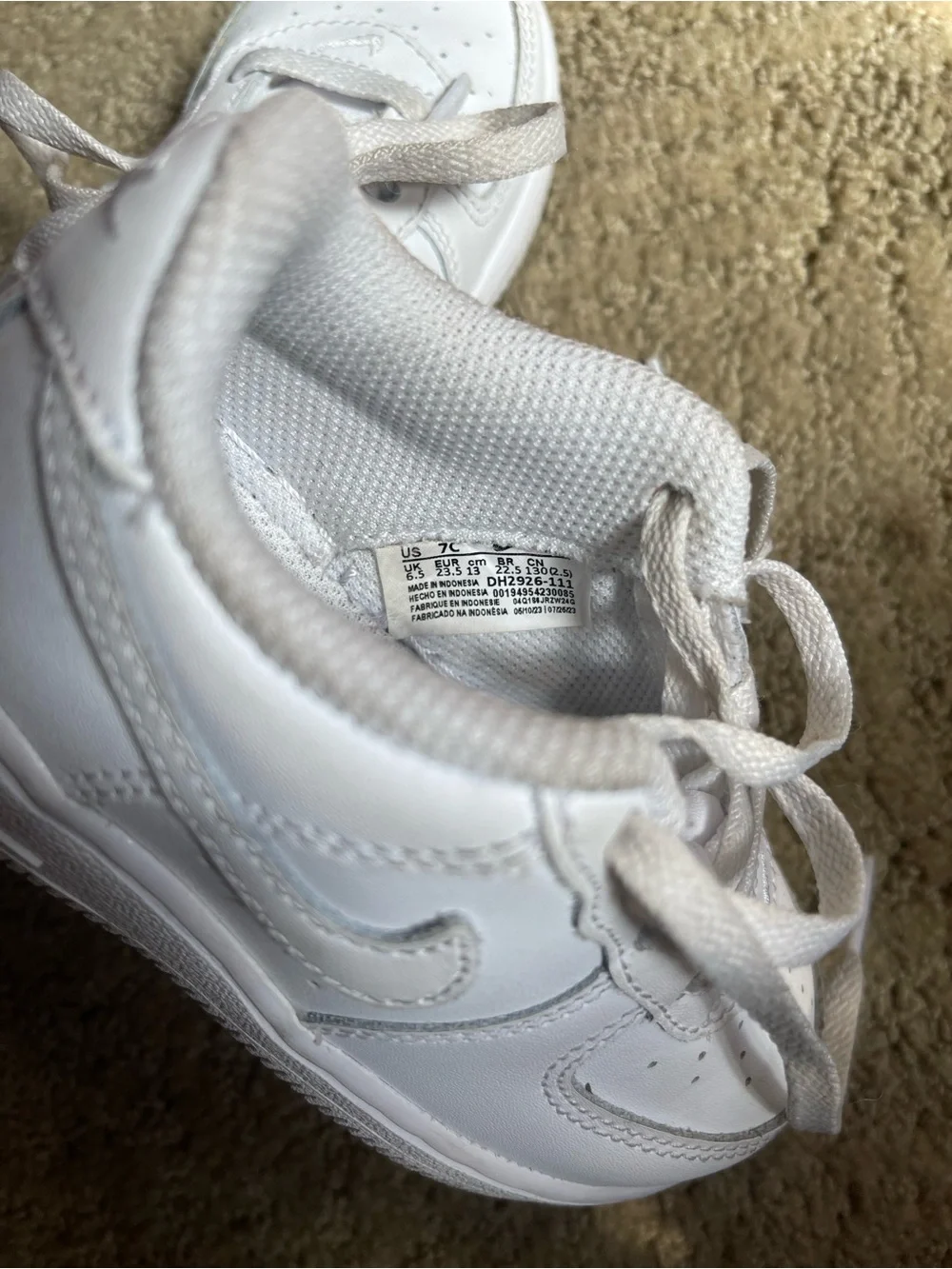 7c Toddler Nike Air Force One - Picture 8 of 9